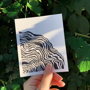 Mini wavy line art drawing